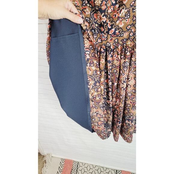 Fossil Multicolored Aztec Print Spaghetti Strap Mini Sundress, sz Small - Picture 5 of 15